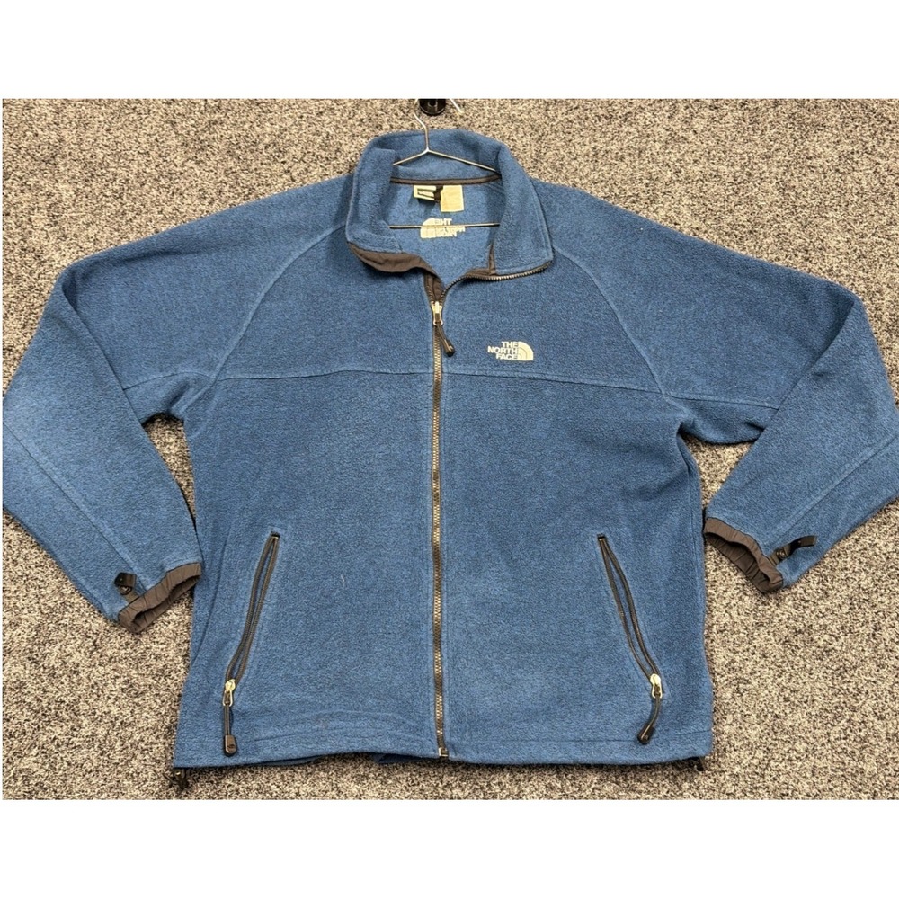 The North Face Fleece Jacket Mens L Blue Polartec Full Zip Denali Style Gorpcore
